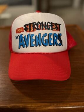Thor! Strongest Avenger - Red & White Trucker Hat